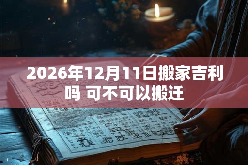 2026年12月11日搬家吉利吗 可不可以搬迁