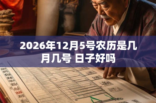 2026年12月5号农历是几月几号 日子好吗 2026年12月5号农历是几月几号 日子好吗