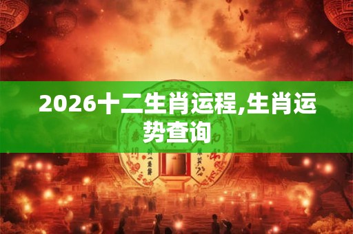 2026十二生肖运程,生肖运势查询 2026十二生肖运程,生肖运势查询