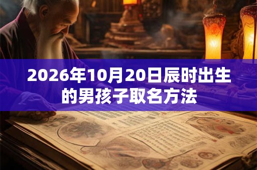 2026年10月20日辰时出生的男孩子取名方法