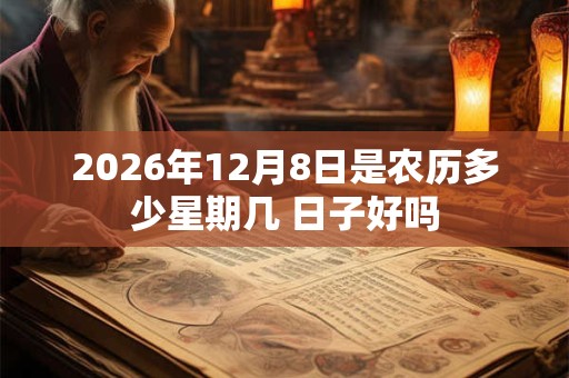 2026年12月8日是农历多少星期几 日子好吗