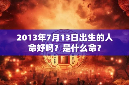 2013年7月13日出生的人命好吗?是什么命? 2013年7月13日出生的人命好吗?是什么命?
