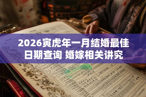 2026寅虎年一月结婚最佳日期查询 婚嫁相关讲究
