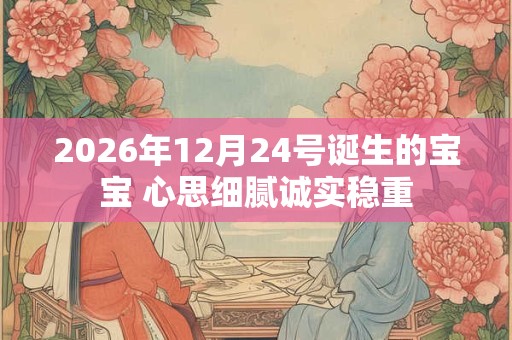 2026年12月24号诞生的宝宝 心思细腻诚实稳重 2026年12月24号诞生的宝宝 心思细腻诚实稳重