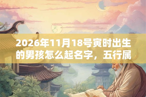 2026年11月18号寅时出生的男孩怎么起名字，五行属什么