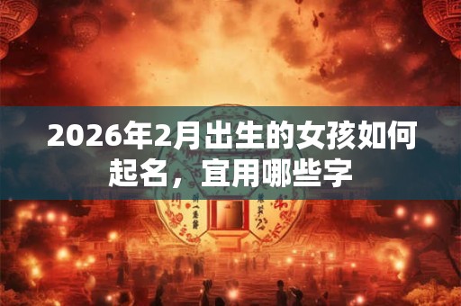 2026年2月出生的女孩如何起名，宜用哪些字