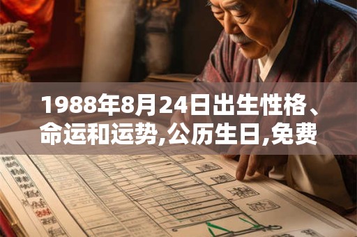 1988年8月24日出生性格、命运和运势,公历生日,免费算命