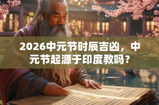 2026中元节时辰吉凶,中元节起源于印度教吗? 2026中元节时辰吉凶,中元节起源于印度教吗?
