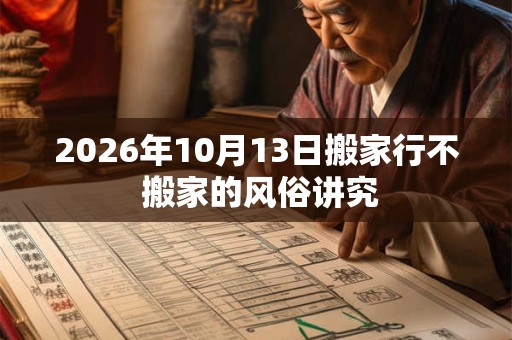 2026年10月13日搬家行不 搬家的风俗讲究 2026年10月13日搬家行不 搬家的风俗讲究