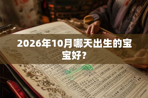 2026年10月哪天出生的宝宝好？