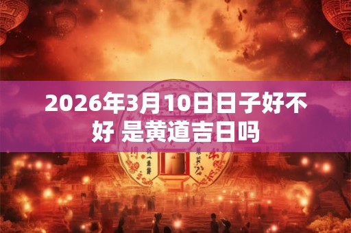 2026年3月10日日子好不好 是黄道吉日吗