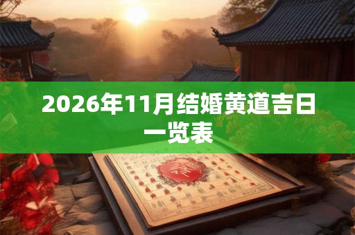2026年11月结婚黄道吉日一览表 2026年11月结婚黄道吉日一览表