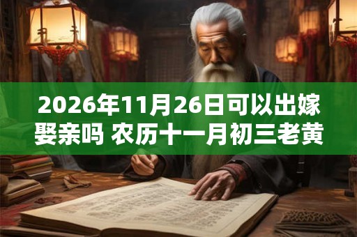 2026年11月26日可以出嫁娶亲吗 农历十一月初三老黄历查询