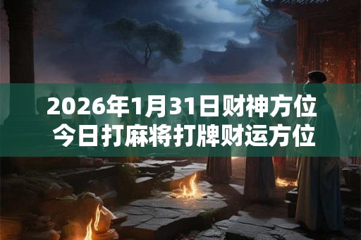2026年1月31日财神方位 今日打麻将打牌财运方位！