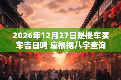 2026年12月27日是提车买车吉日吗 应根据八字查询
