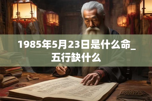 1985年5月23日是什么命_五行缺什么