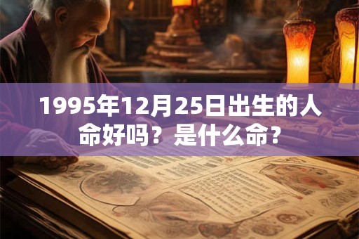 1995年12月25日出生的人命好吗？是什么命？