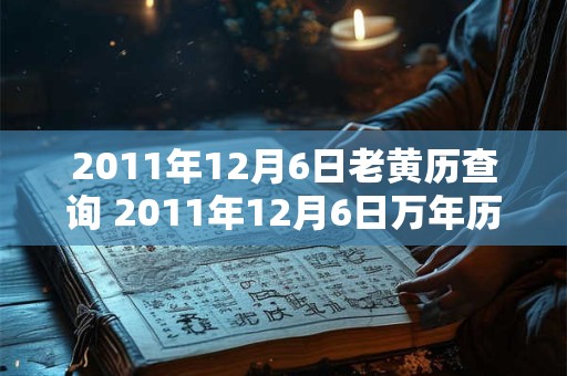 2011年12月6日老黄历查询 2011年12月6日万年历黄道吉日