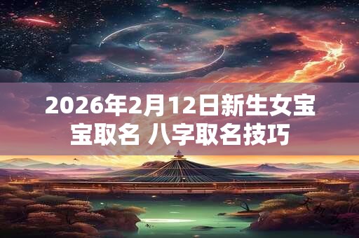 2026年2月12日新生女宝宝取名 八字取名技巧 2026年2月12日新生女宝宝取名 八字取名技巧
