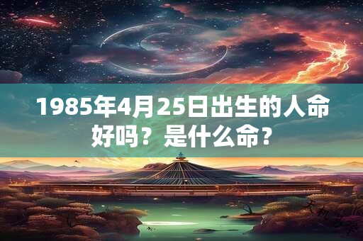 1985年4月25日出生的人命好吗？是什么命？
