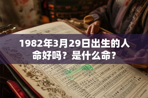 1982年3月29日出生的人命好吗？是什么命？