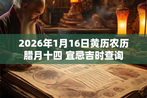 2026年1月16日黄历农历腊月十四 宜忌吉时查询