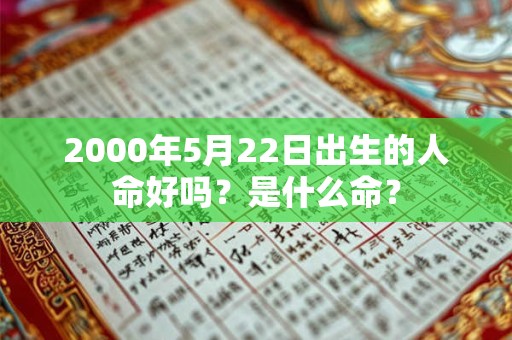 2000年5月22日出生的人命好吗?是什么命? 2000年5月22日出生的人命好吗?是什么命?
