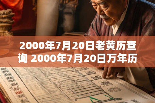 2000年7月20日老黄历查询 2000年7月20日万年历黄道吉日