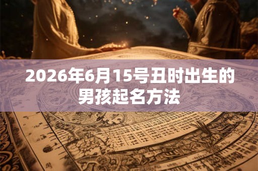 2026年6月15号丑时出生的男孩起名方法