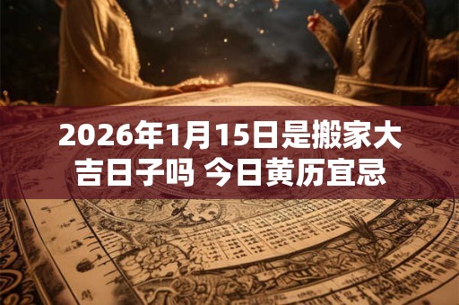 2026年1月15日是搬家大吉日子吗 今日黄历宜忌