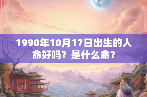1990年10月17日出生的人命好吗？是什么命？