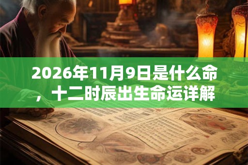 2026年11月9日是什么命，十二时辰出生命运详解