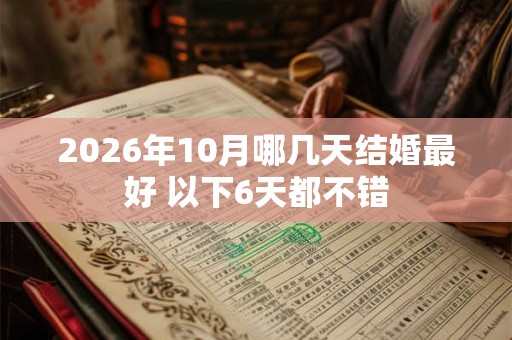 2026年10月哪几天结婚最好 以下6天都不错