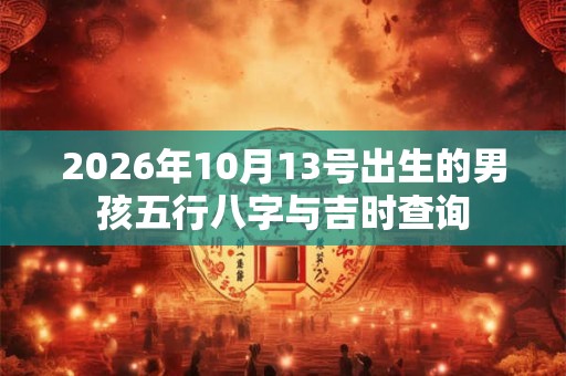 2026年10月13号出生的男孩五行八字与吉时查询