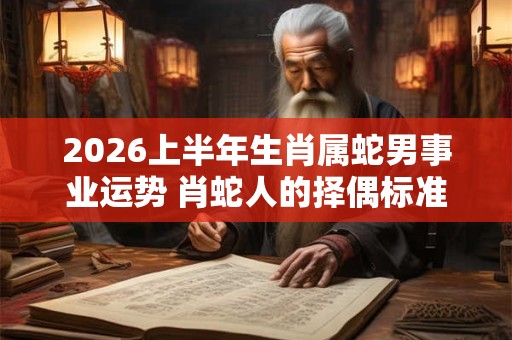 2026上半年生肖属蛇男事业运势 肖蛇人的择偶标准