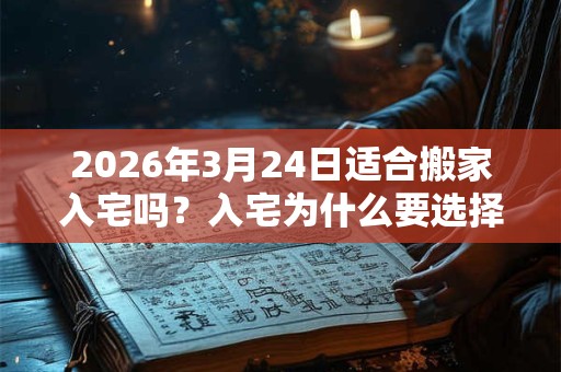 2026年3月24日适合搬家入宅吗？入宅为什么要选择在凌晨？