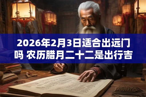 2026年2月3日适合出远门吗 农历腊月二十二是出行吉日吗