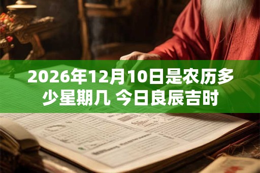 2026年12月10日是农历多少星期几 今日良辰吉时 2026年12月10日是农历多少星期几 今日良辰吉时