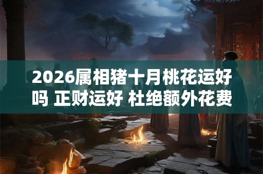 2026属相猪十月桃花运好吗 正财运好 杜绝额外花费