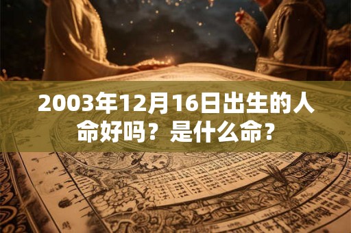 2003年12月16日出生的人命好吗?是什么命? 2003年12月16日出生的人命好吗?是什么命?