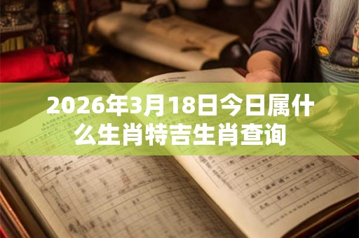 2026年3月18日今日属什么生肖特吉生肖查询