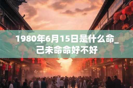 1980年6月15日是什么命_己未命命好不好 1980年6月15日是什么命_己未命命好不好
