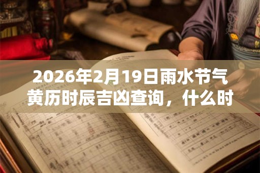 2026年2月19日雨水节气黄历时辰吉凶查询,什么时辰最吉利? 2026年2月19日雨水节气黄历时辰吉凶查询,什么时辰最吉利?