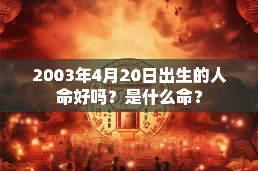 2003年4月20日出生的人命好吗？是什么命？