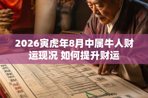 2026寅虎年8月中属牛人财运现况 如何提升财运 2026寅虎年8月中属牛人财运现况 如何提升财运