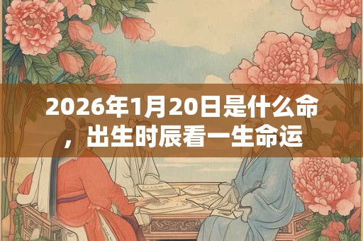 2026年1月20日是什么命，出生时辰看一生命运