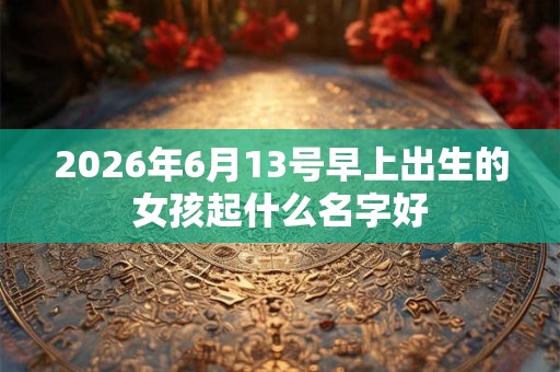 2026年6月13号早上出生的女孩起什么名字好 2026年6月13号早上出生的女孩起什么名字好