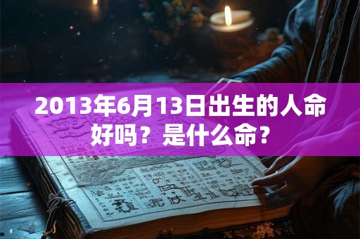 2013年6月13日出生的人命好吗?是什么命? 2013年6月13日出生的人命好吗?是什么命?