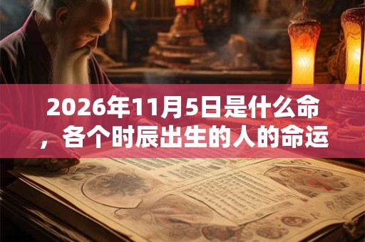 2026年11月5日是什么命，各个时辰出生的人的命运