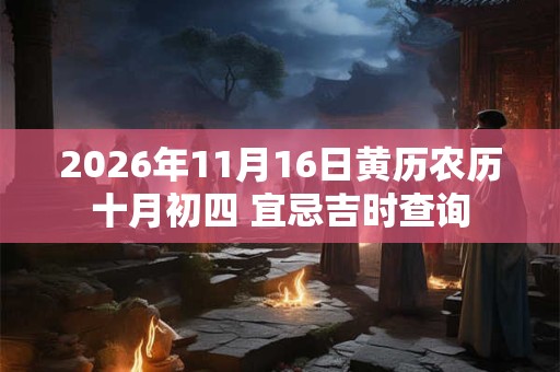 2026年11月16日黄历农历十月初四 宜忌吉时查询 2026年11月16日黄历农历十月初四 宜忌吉时查询